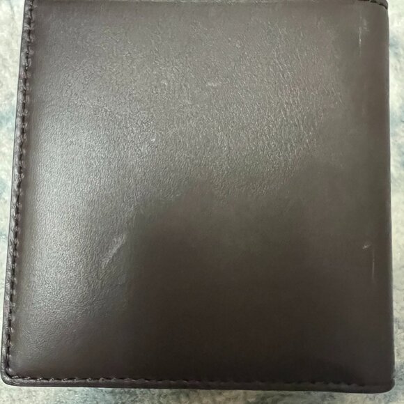 Theory brown lamb leather wallet has 10 credit card slots - Picture 2 of 4